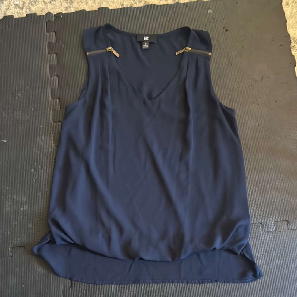 Navy Sleeveless Women's Top